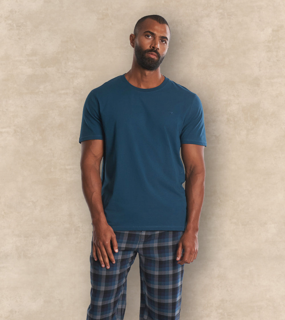 Winter Cotton Pajama Set Short Sleeves