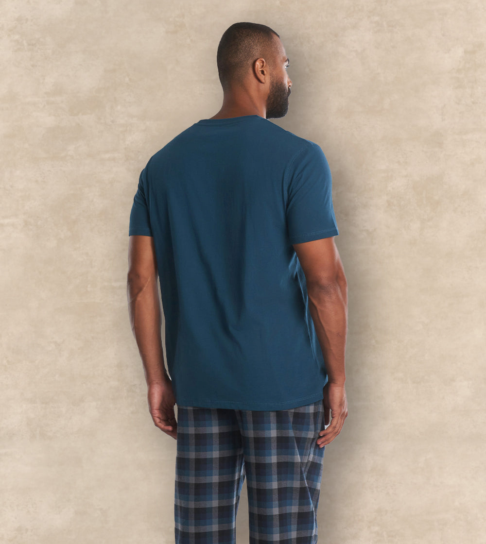 Winter Cotton Pajama Set Short Sleeves