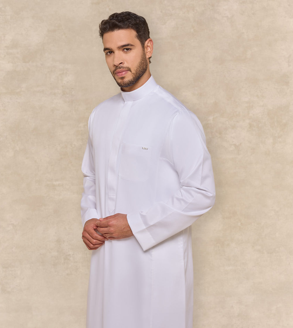 White Thobe Designer Collar