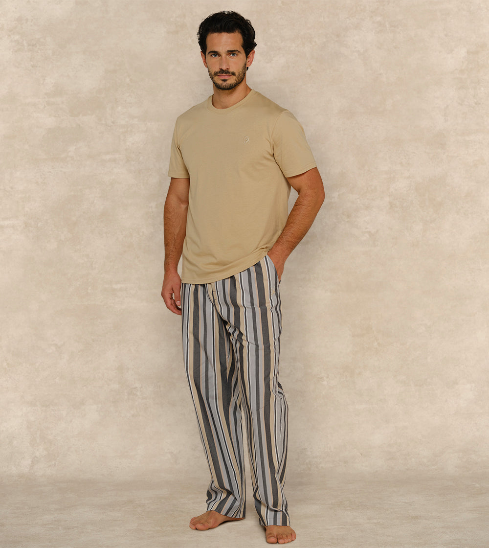 Winter Cotton Pajama Set Short Sleeves