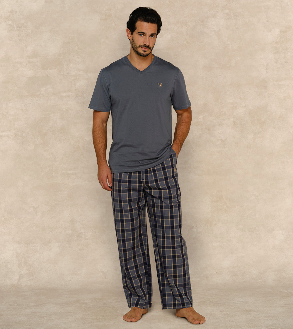 Winter Cotton Pajama Set Short Sleeves