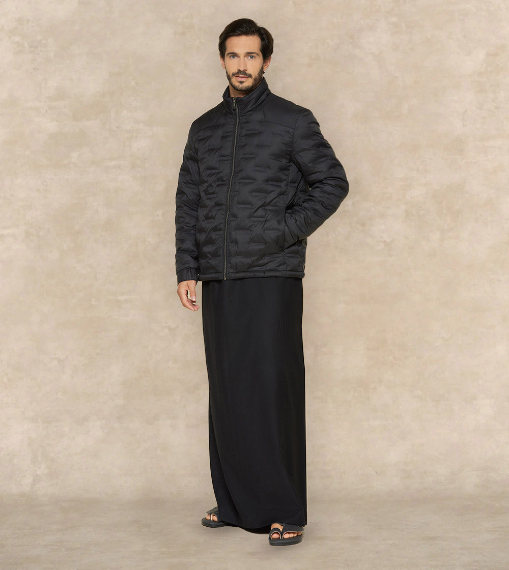 Full Sleeve Jacket With High Neck Collar