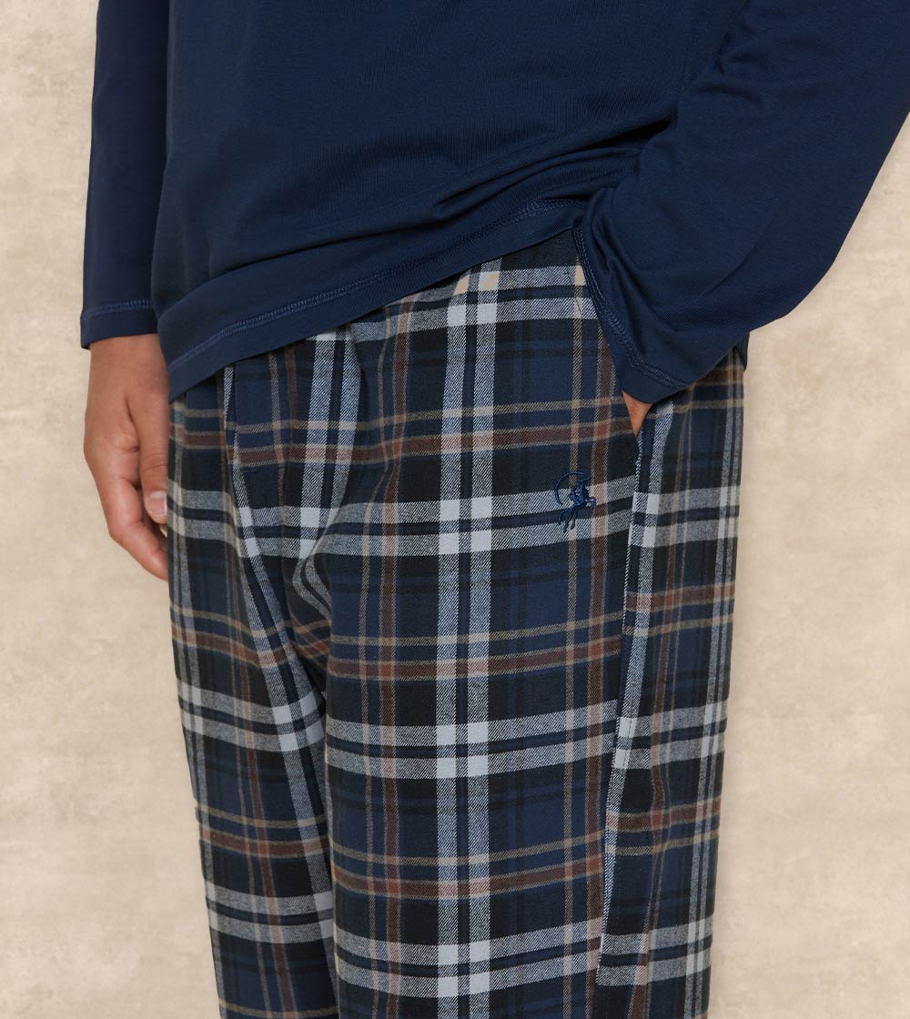 Winter Cotton Pajama Set Long Sleeves