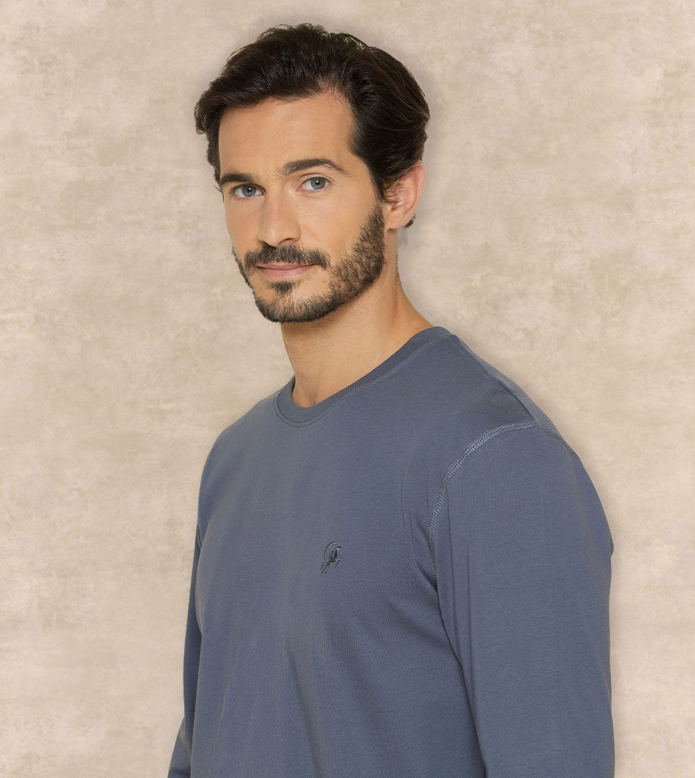 Winter Cotton Pajama Set Long Sleeves