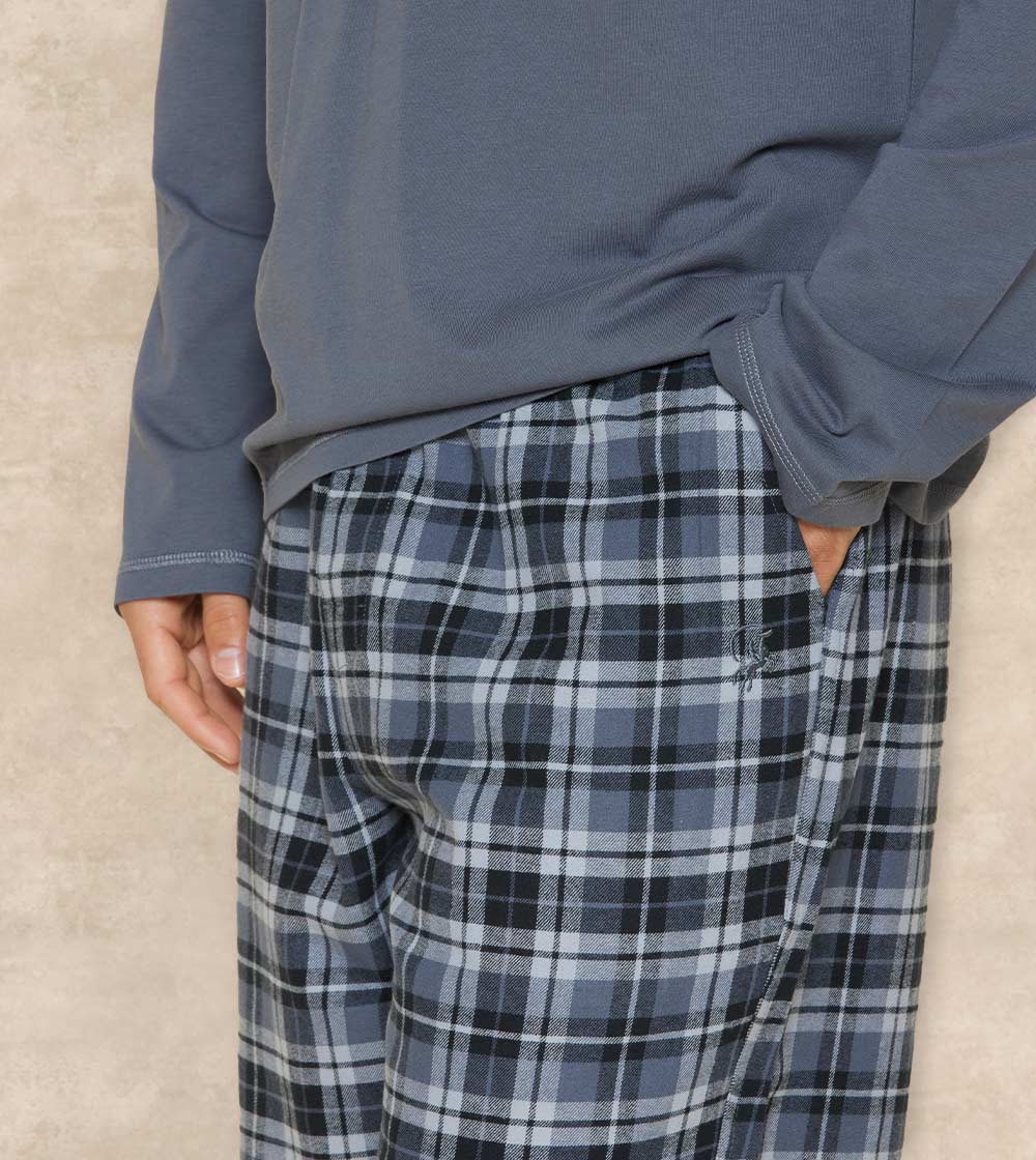 Winter Cotton Pajama Set Long Sleeves