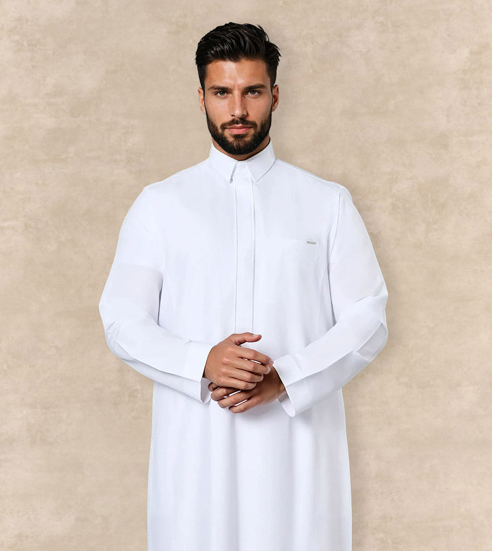 Formal Thobe Trimmed Collar