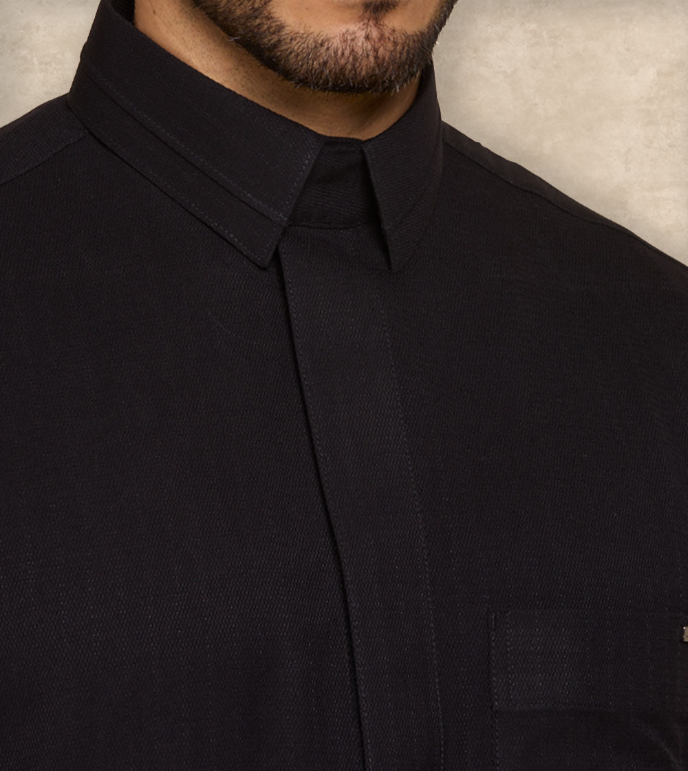 Black Thobe Designer Collar