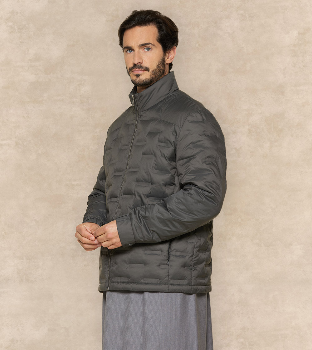 Full Sleeve Jacket With High Neck Collar