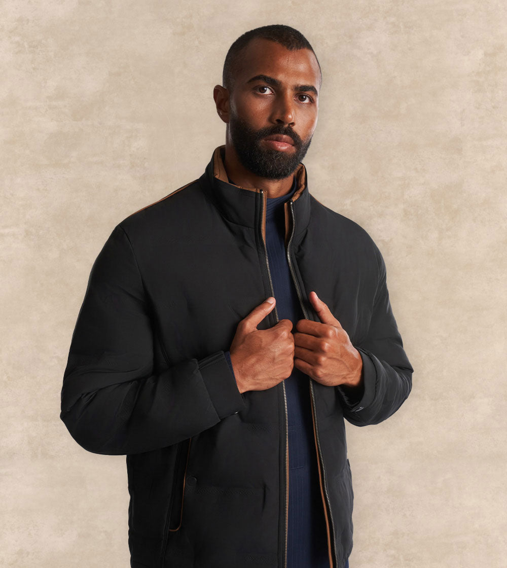 Full Sleeve Jacket With High Neck Collar