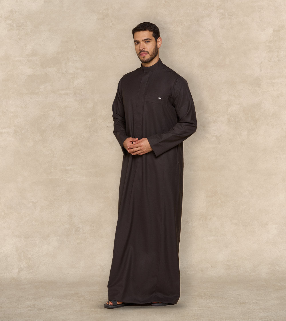 Premium Brown Wool-Blend Thobe