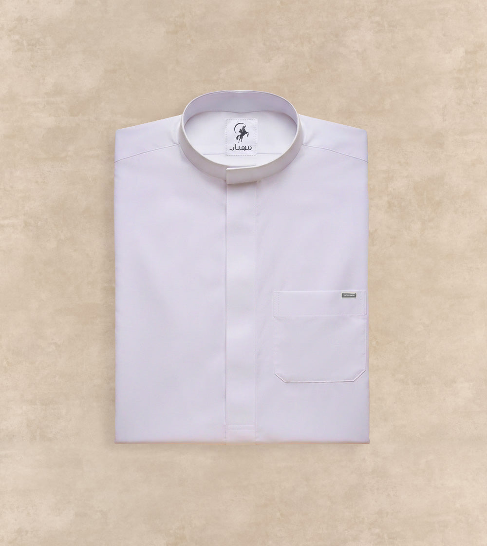 White Thobe Designer Collar