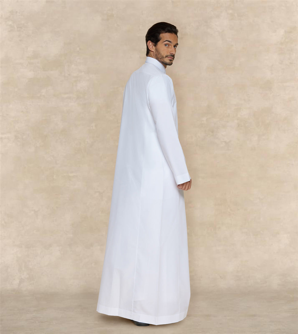 White Thobe Designer Collar