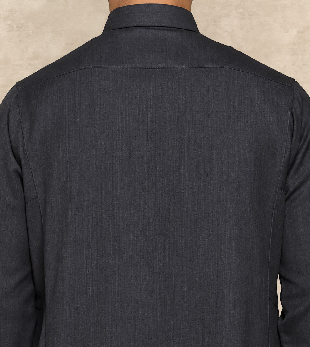 Premium Black Wool-Blend Thobe