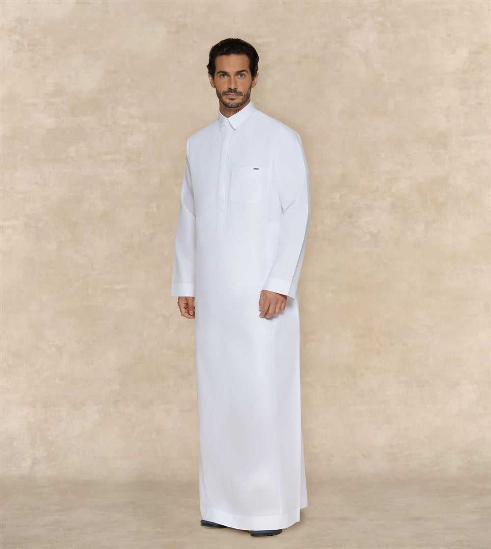 White Thobe With Embroidery