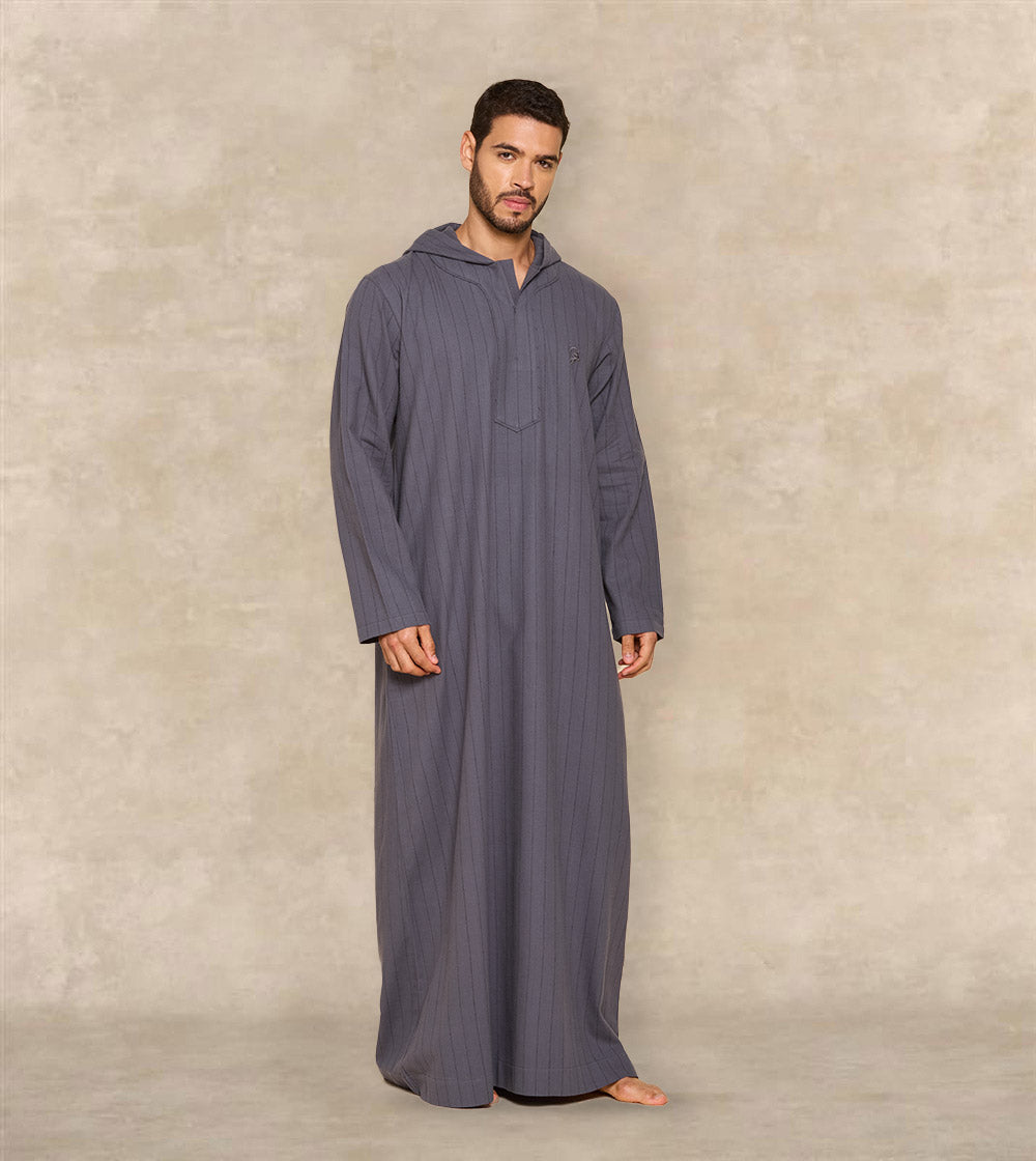 Textured Jalabia with Cap