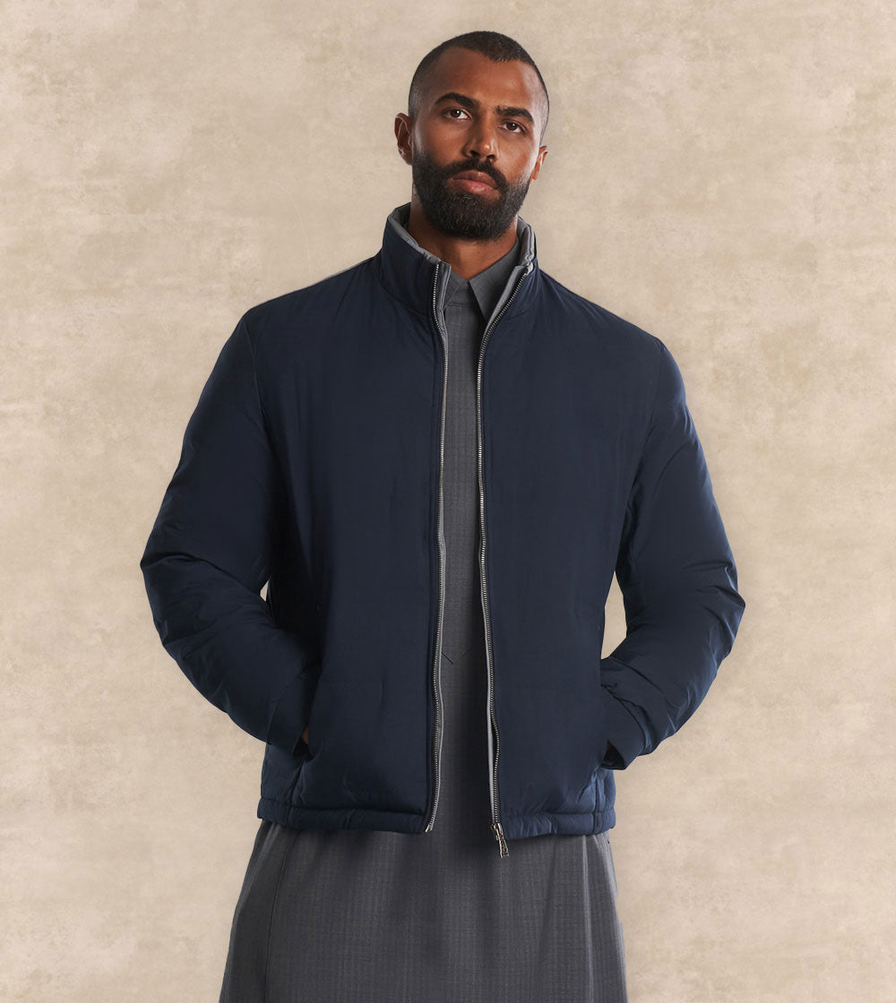 Full Sleeve Jacket With High Neck Collar