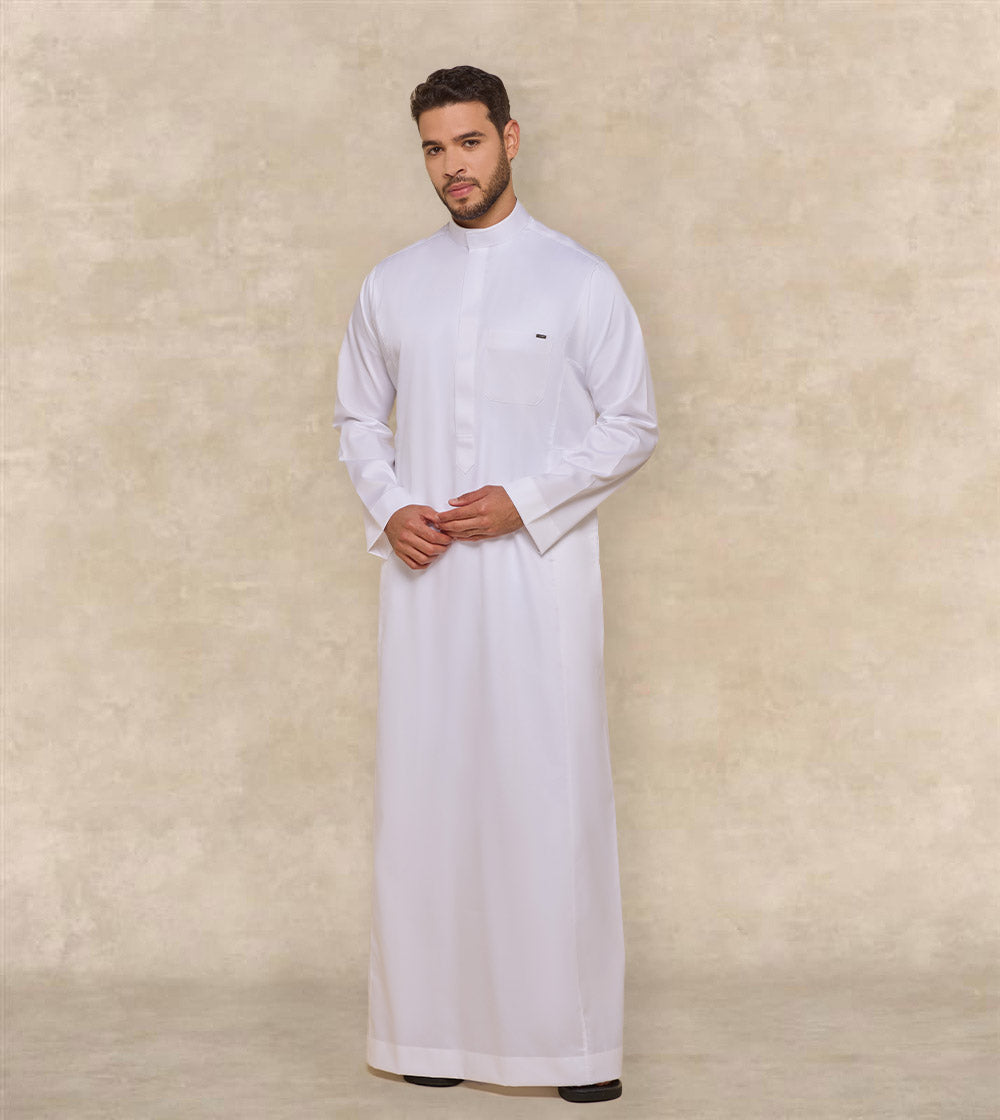 White Thobe Designer Collar