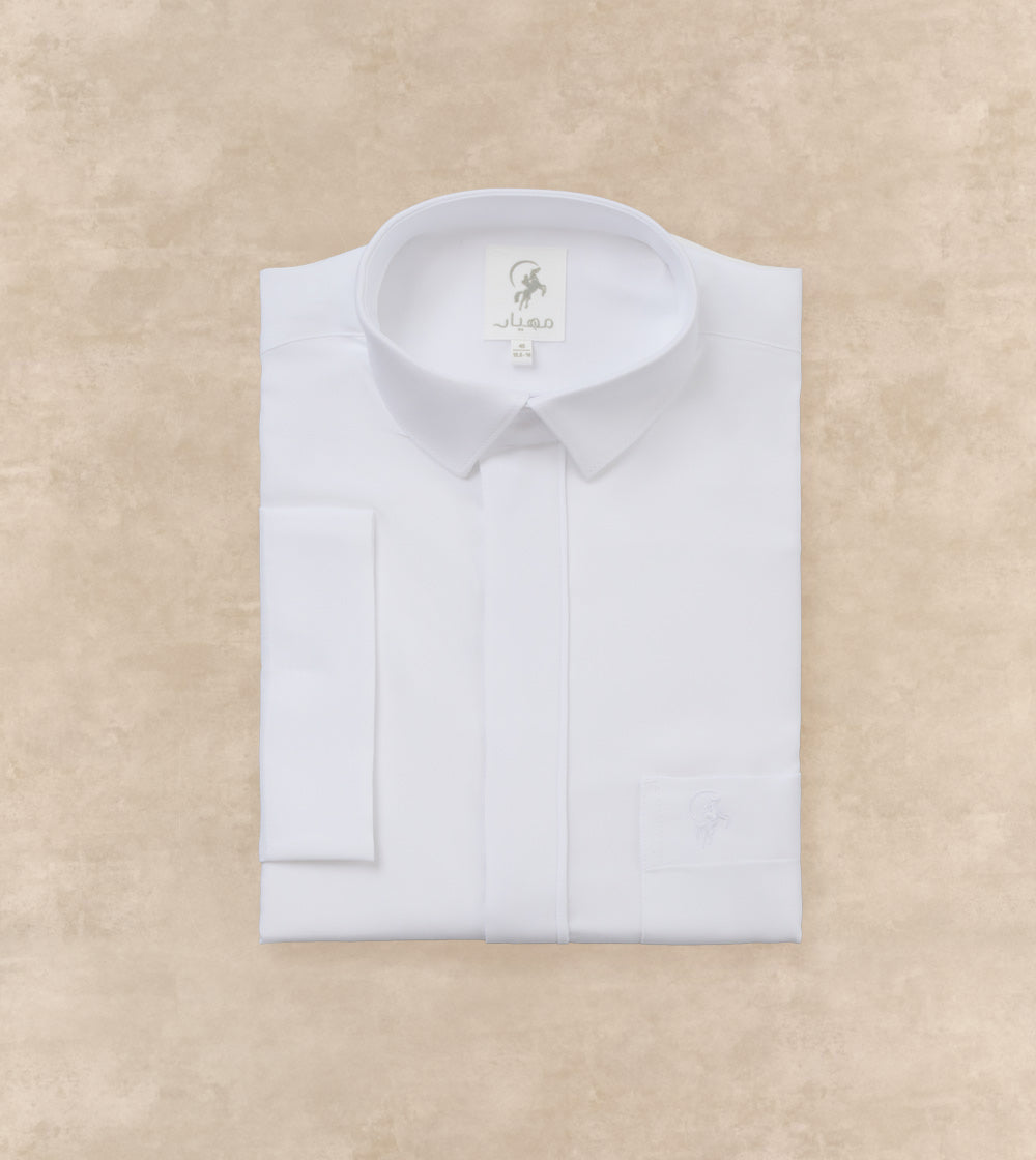 White Thobe French Collar