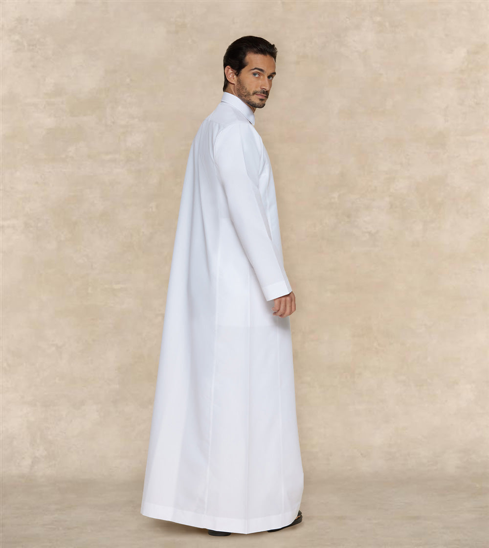  White Thobe With Embroidery