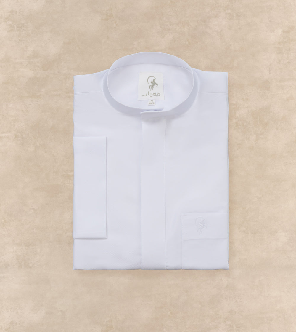 Textured White Thobe