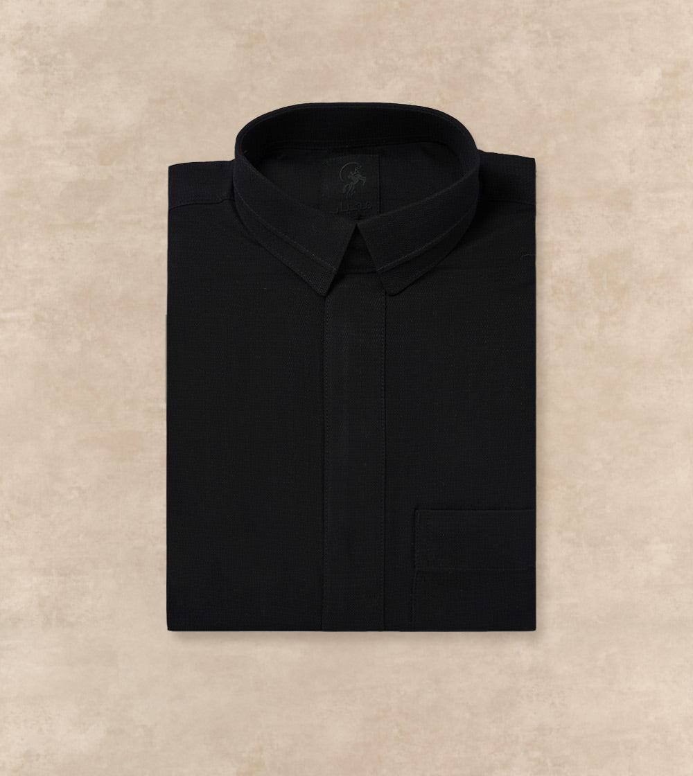 Black Thobe Designer Collar