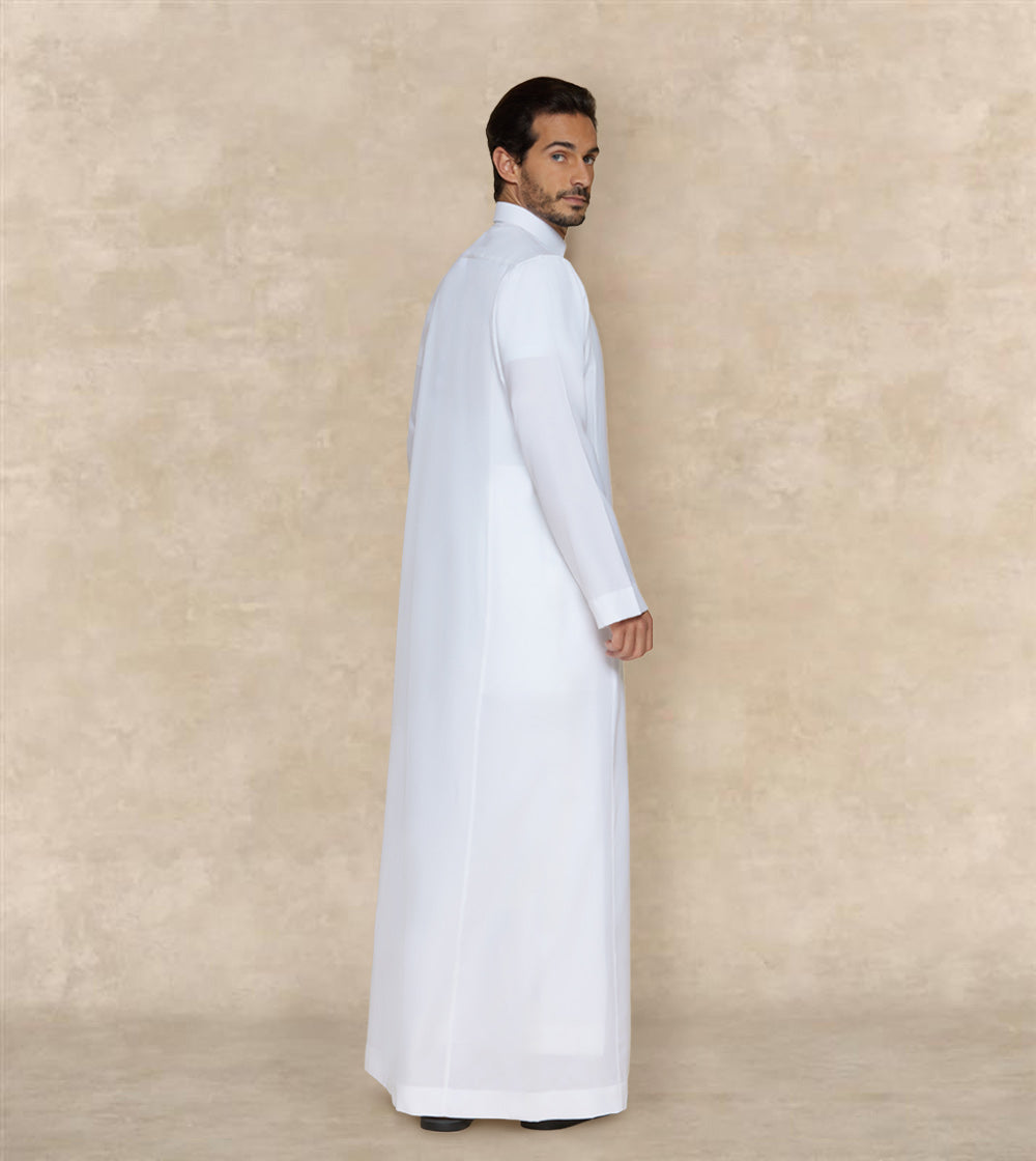 White Thobe French Collar