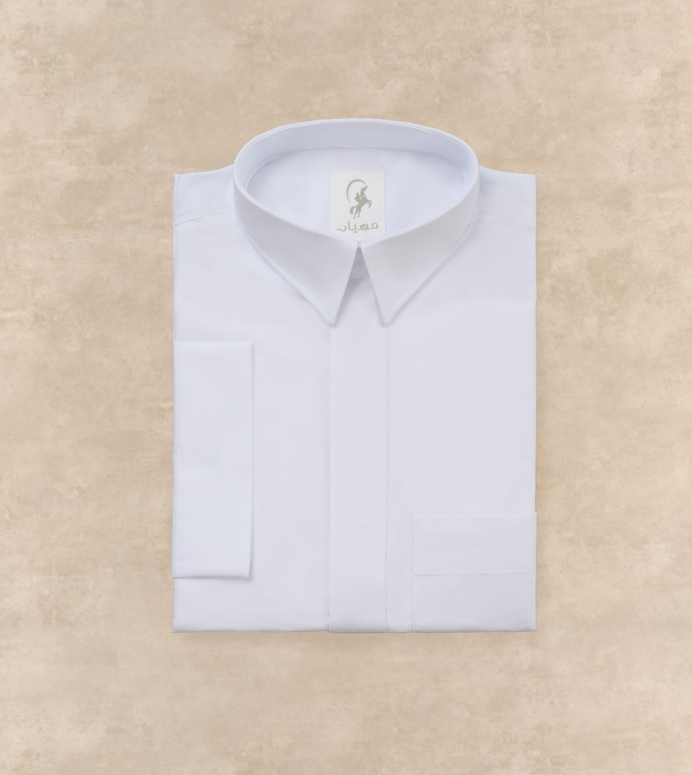 White Thobe Designer Collar