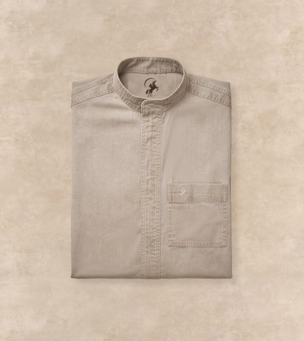 Casual One Piece Collar Denim Thobe