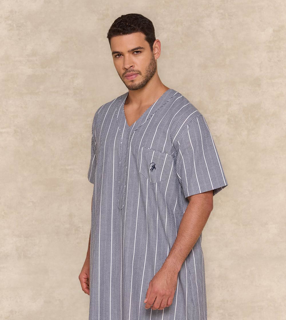 Textured Fabric Jalabia