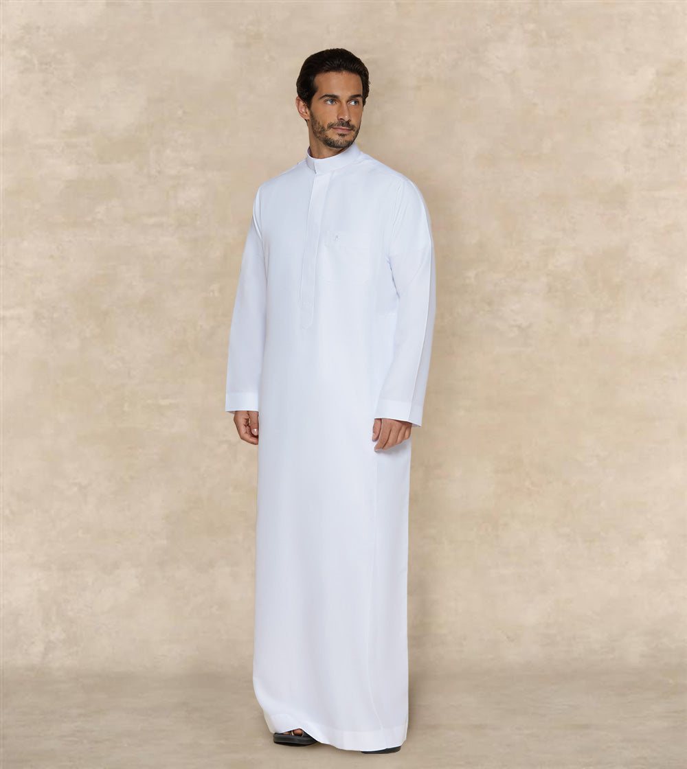Textured White Thobe