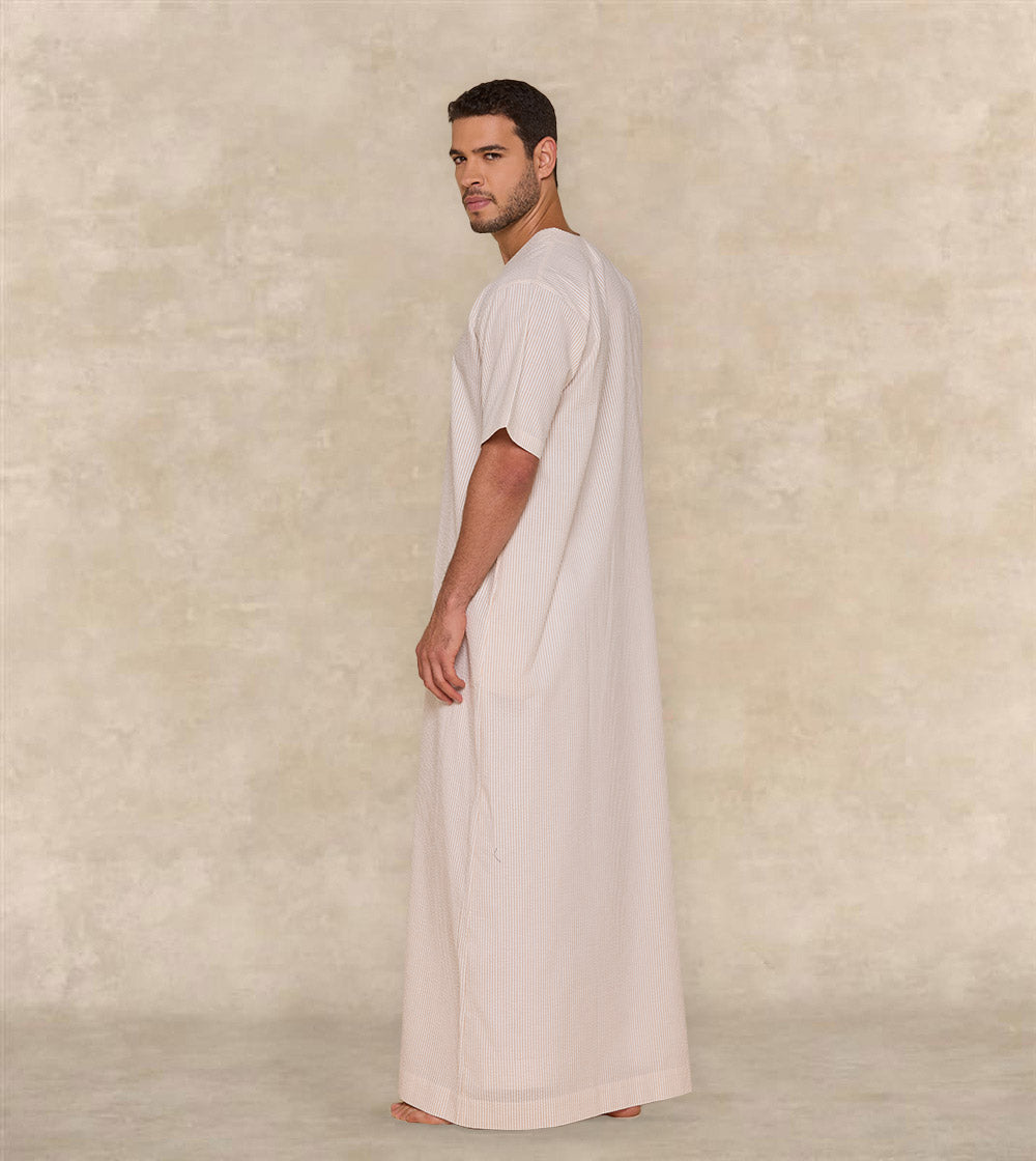 Textured Fabric Jalabiya