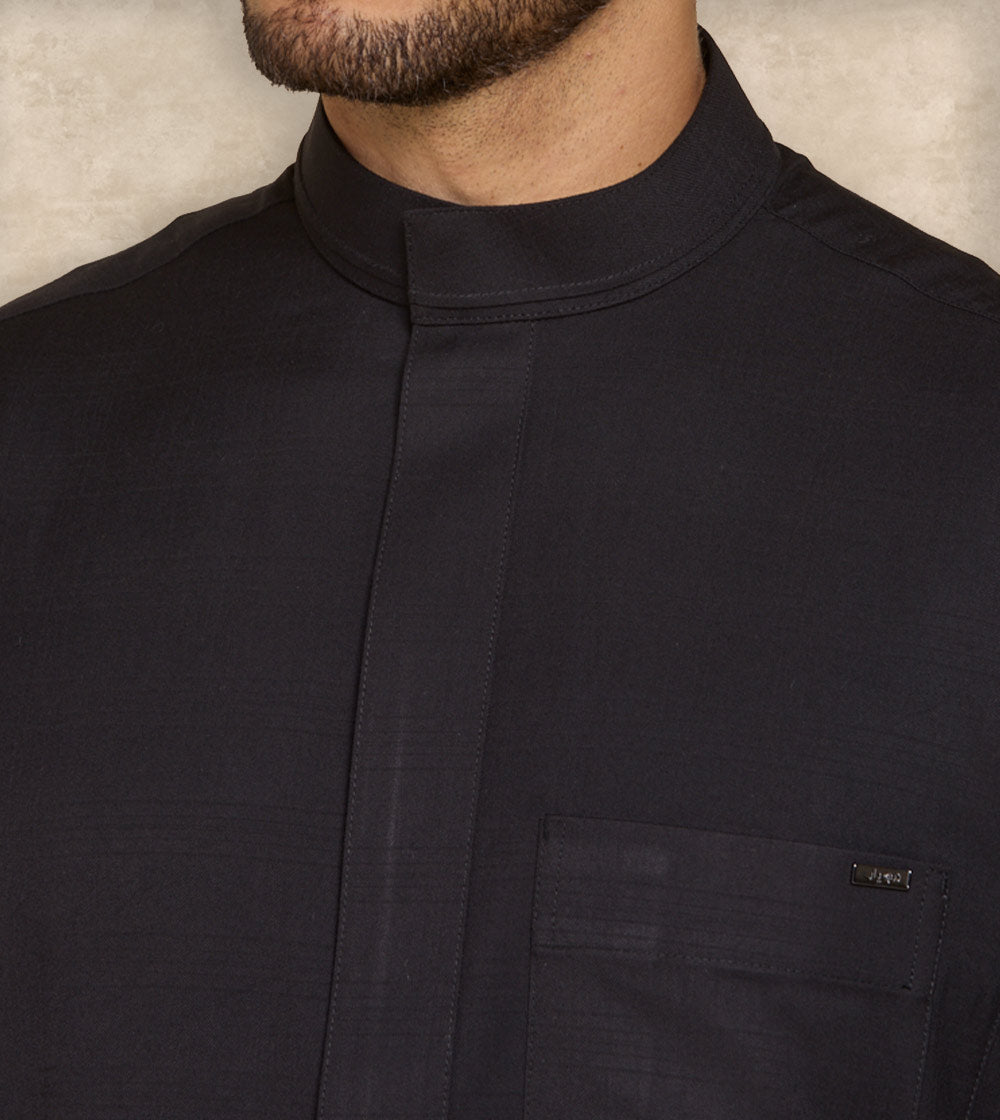 Black Thobe Designer Collar