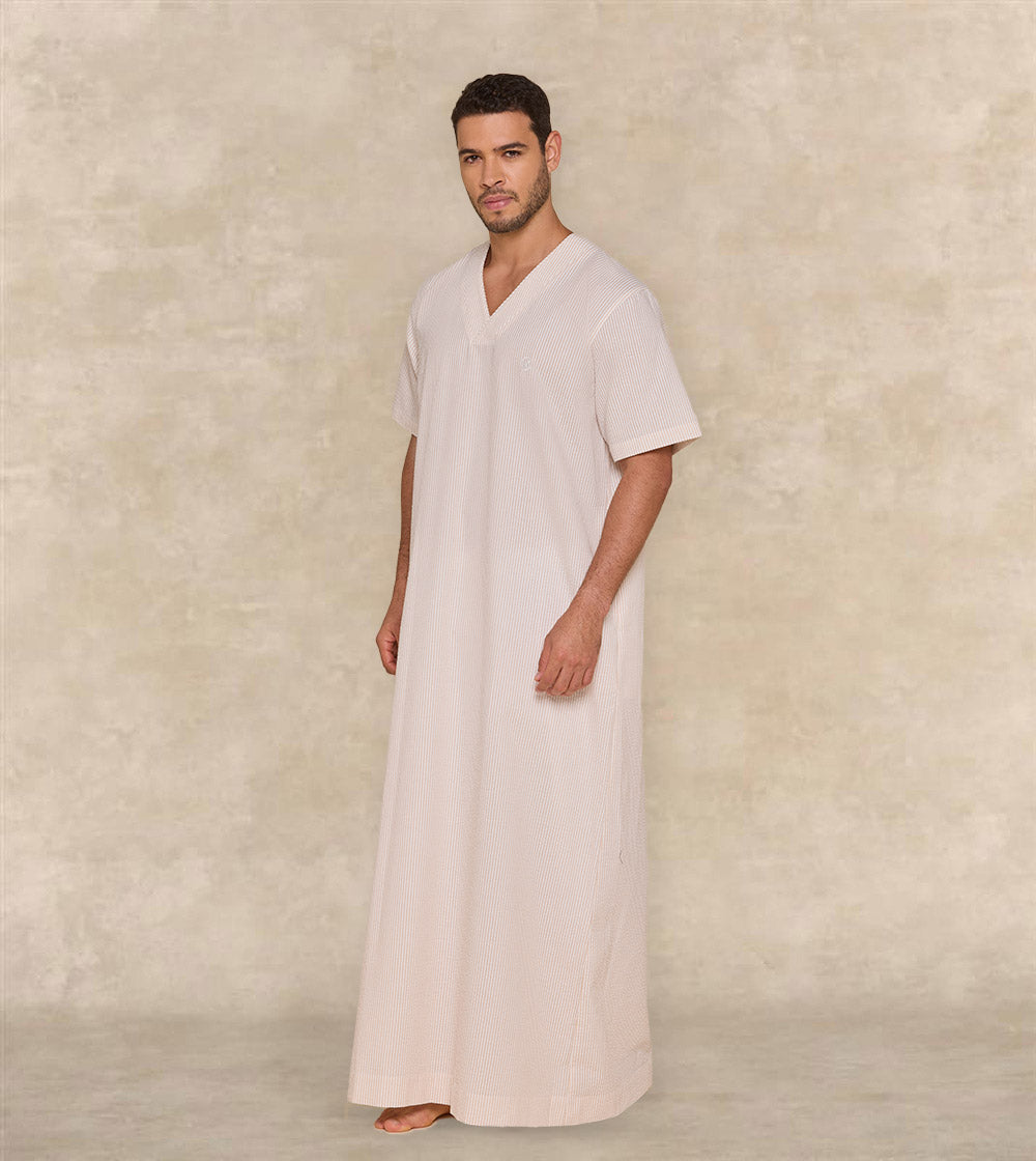 Textured Fabric Jalabia