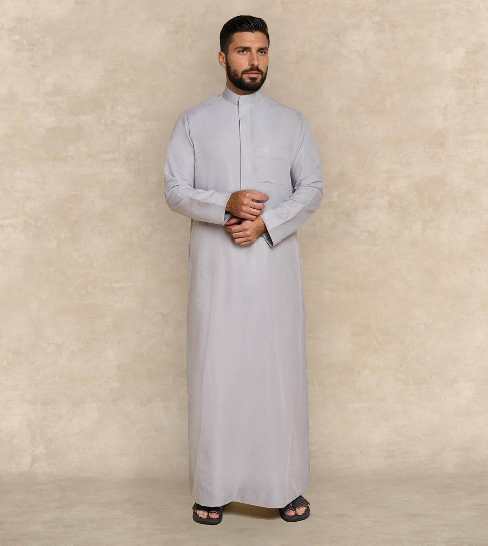 One Piece Collar Casual Thobe