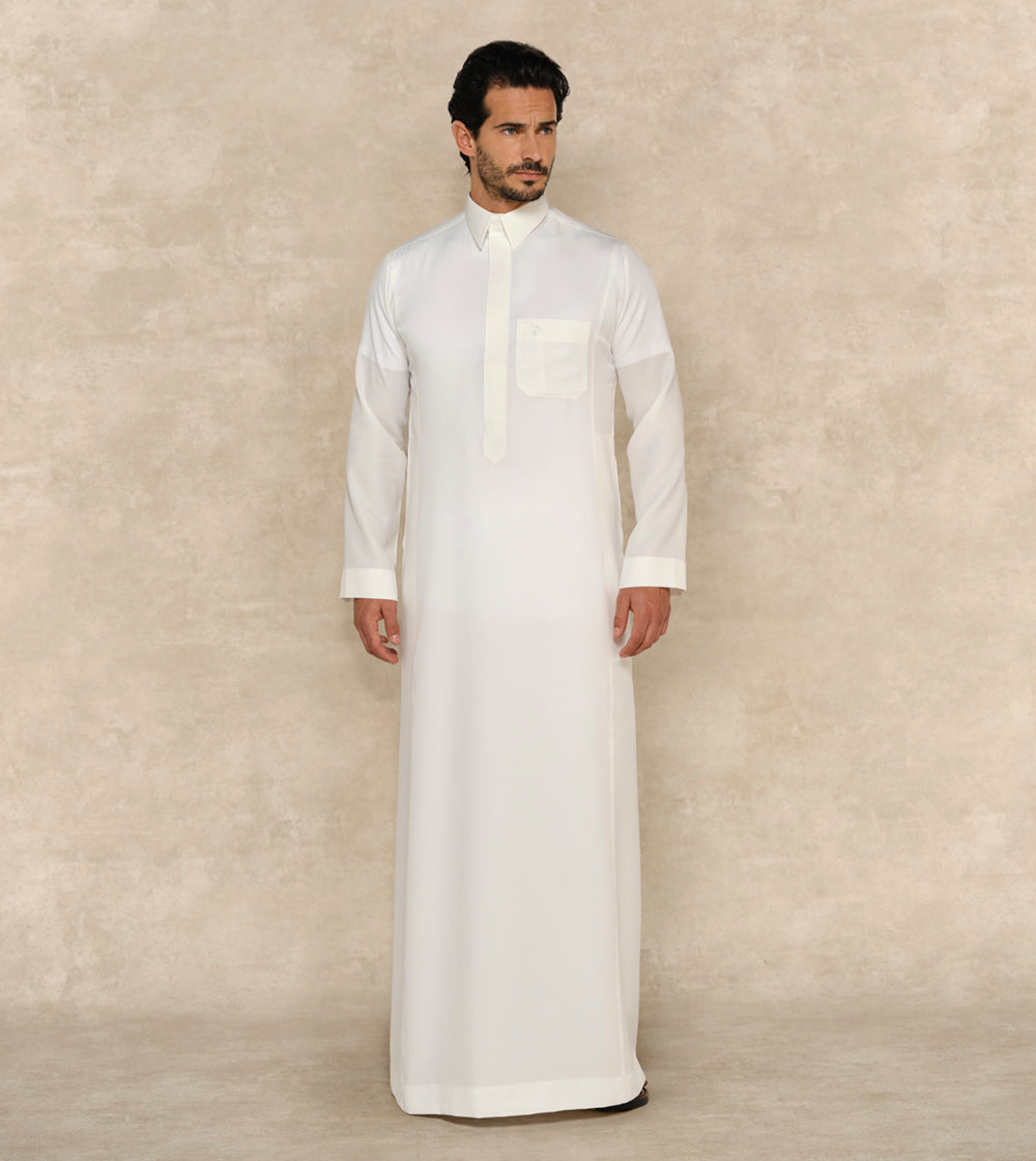 Premium White Thobe