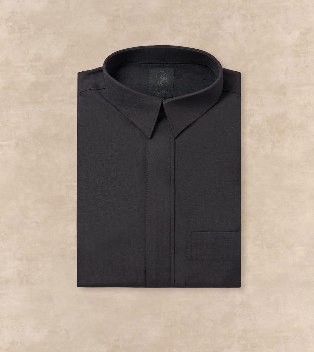 Black Thobe Designer Collar